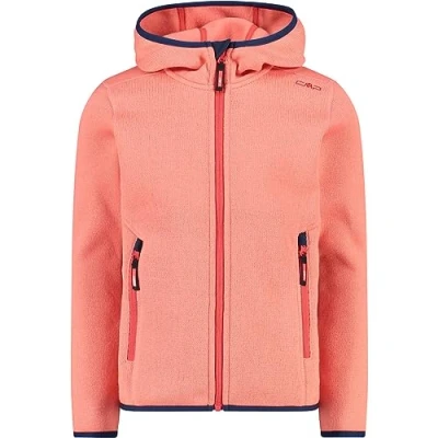 Abbildung von CMP Kinder Knit Tech Jacke mit fester Kapuze, Flamingos, 116