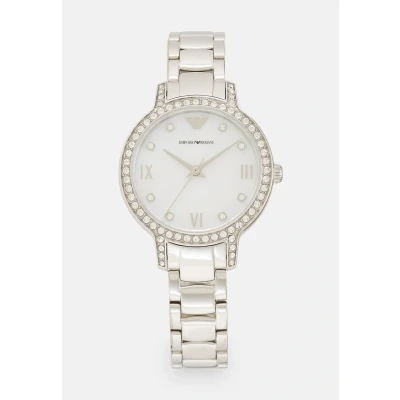 Abbildung von Emporio Armani Uhr silvercoloured, Damen, Größe: One Size, Silver coloured