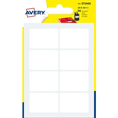 Abbildung von Avery Beutel von 56 Etiketten Mehrzweck 24 x 35 mm Brett A6 (etsa08)