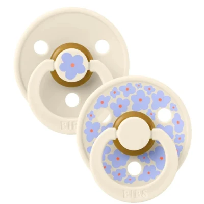 Abbildung von BIBS Studio Colour Schnuller 2er Pack Latex Größe 2 Rund, Jasmine/Ivory Mix