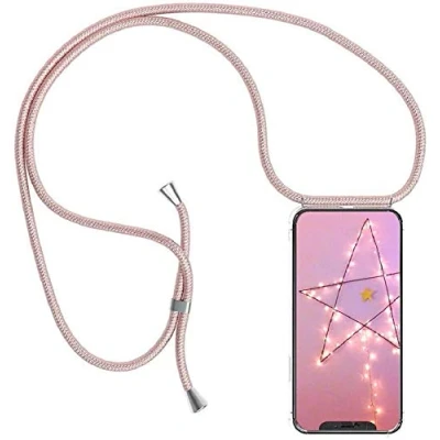 Abbildung von Handykette kompatibel mit OnePlus 7 Pro Hülle Silikon Handy Kordel zum umhängen Smartphone Necklace Transparent Handyhülle Case Kette