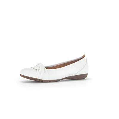 Abbildung von Gabor Damen Klassische Ballerinas, Frauen Flats,Ballerina Schuhe,Ballett Schuhe,Ballet Flats,Ausgehschuhe,Abendschuhe,Pumps,Weiss,39 EU / 6 UK