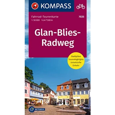 Abbildung von KOMPASS Fahrrad Tourenkarte Glan Blies Radweg 1:50.000: Leporello Karte, reiß und wetterfest