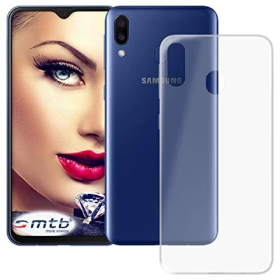 Abbildung von mtb more energy® Hülle Clear &amp; Slim für Samsung Galaxy M20 (SM M205, 6.3&#039;&#039;) transparent flexibel TPU Silikon Schutzhülle Case Cover Tasche