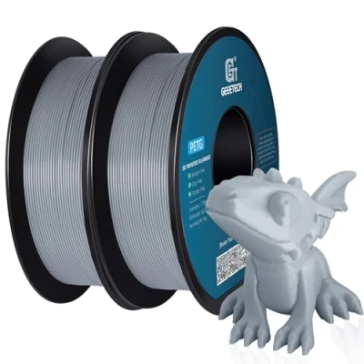 Abbildung von GEEETECH PETG Filament grau, 2x1kg Spule für 3d Drucker
