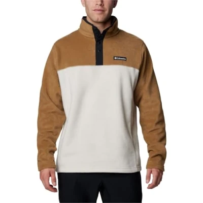 Abbildung von Columbia Steens MOUNTAIN HALF SNAP II Fleecepullover, Herren, Größe: Small, Dark stone/delta/black