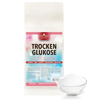 Abbildung von GOLDEN PEANUT Gourmet Glukose Trockenglukose Pulver 1 kg, Glukosepulver, Glucose, Likörzucker, Eisherstellung