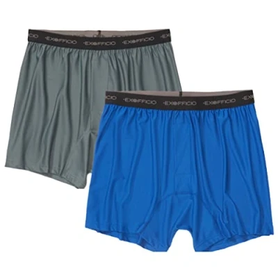 Abbildung von ExOfficio Herren Give n Go Boxershorts, 2er Pack, Anthrazit/Royal, S