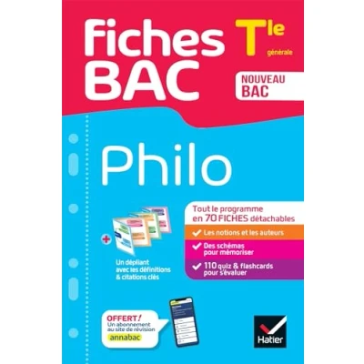 Abbildung von fiches Bac Philo Tle 2025: tout le programme en de révision détachables