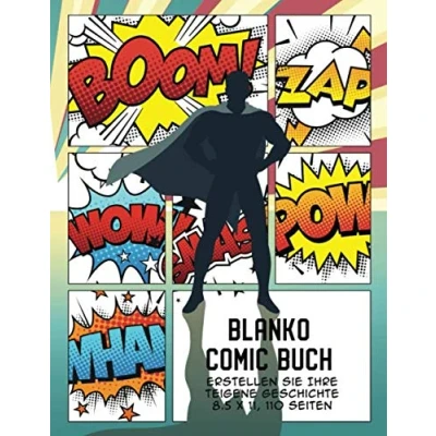 Abbildung von Blanko Comic Buch: Erstellen Sie Ihre eigene Geschichte, Zeichnen Comics und schreiben Geschichten