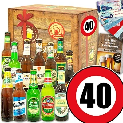 Abbildung von Geschenk 40. 12x Bier Welt und DE 40 Geburtstag Geschenke Mann