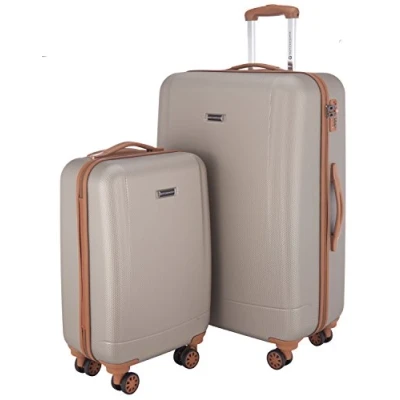 Abbildung von HAUPTSTADTKOFFER Wannsee 2er Trolley Set Rollkoffer Reisekoffer, TSA, S und L Koffer Set, 77 cm, 132 L, Champagner