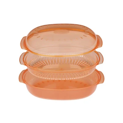 Abbildung von Whirlpool Indesit 484000008885 Pfanne C00385926 STM250, mikrowellen schnelldampfgarer orange, 2,5L