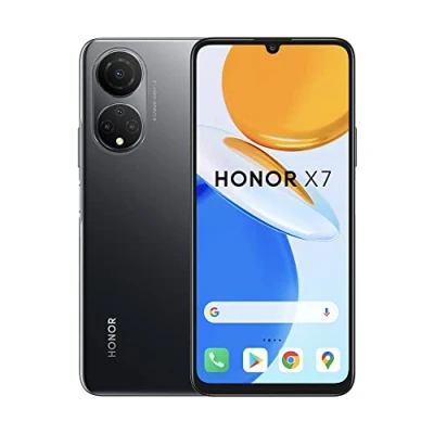 Abbildung von HONOR X7 Smartphone Android 11, 4 GB RAM + 128 Speicher, 6,4 Zoll FullView Bildschirm mit 90 Hz glattem Display, 48 MP Quad Kamera hinten, 5000 mAh Akku hoher Kapazität