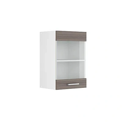 Abbildung von Vicco Küchenschrank Glas R Line, Grau/Weiß, 40 cm