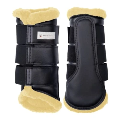 Abbildung von Waldhausen Beinschutz Soft Dressur Schwarz/Beige XL