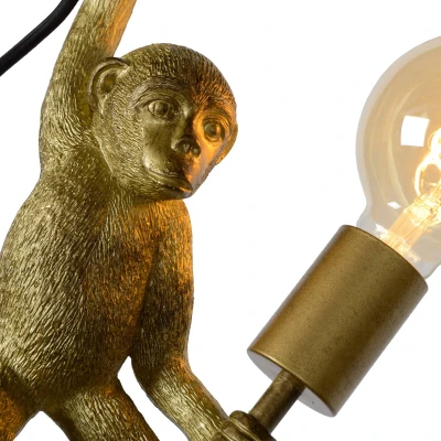 Abbildung von click licht Wandleuchte Extravaganza Chimp in Gold E27, keine Angabe, Leuchtmittel enthalten: Nein, warmweiss, Wandleuchte, Wandlampe, Wandlicht