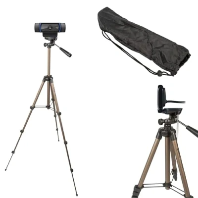 Abbildung von TronicXL 1,05m Tripod 19W Stativ für Webcam kompatibel mit Logitech C920 Brio 4K C925e C922x C922 C930e C930 C615 Microsoft Kamera Webcamstativ Webcamhalterung Webcamständer Webcamhalter Halterung