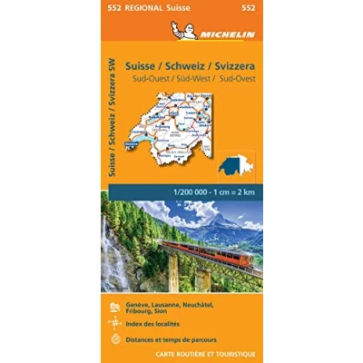Abbildung von Switzerland South West (552): Wegenkaart Schaal 1 : 200.000 (Regionale kaarten Michelin, Band 552)