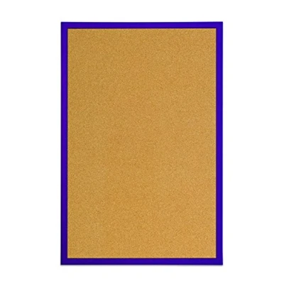 Abbildung von Bi Office Kork Pinnwand, Korktafel mit Violettem MDF Rahmen, 40 x 30 cm