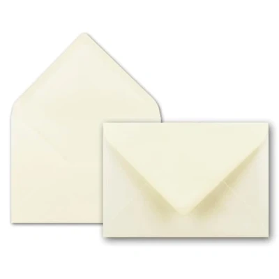 Abbildung von 75x Brief Umschläge in Vanille 80 g/m² Kuverts DIN B6 Format 12,5 x 17,5 cm Nassklebung ohne Fenster