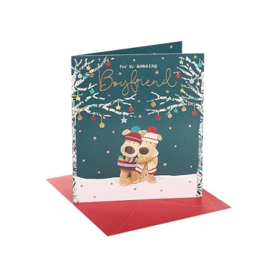 Abbildung von Boofle Weihnachtskarte für den Freund niedliches Design
