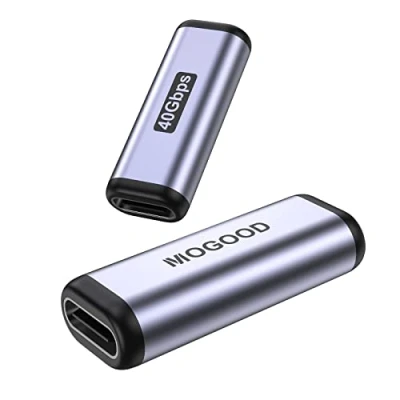 Abbildung von MOGOOD USB C Kupplung Verbinder Coupler Buchse zu Adapter Female to OTG Typ Konverter 40Gbps Ladegerät Stecker kompatibel für Gerät