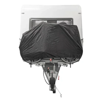 Abbildung von ProPlus Fahrradschutzhülle Deichsel für 2 Fahrräder, (BxHxT) 100 x 55 162 cm, Nylon, schwarz Anhänger oder Wohnwagen