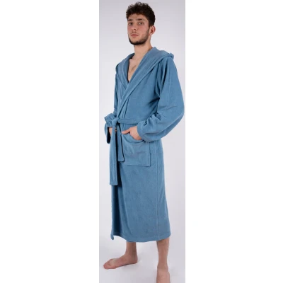 Abbildung von my home Herrenbademantel &quot;Jule&quot;, (1 St.), einfarbiger Leichtfrottier Bademantel, hoher Baumwollanteil, S 4XL