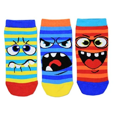 Abbildung von United Oddsocks Freizeitsocken Gesichter Füßlinge Socken in 30,5 38,5 im 3er Set