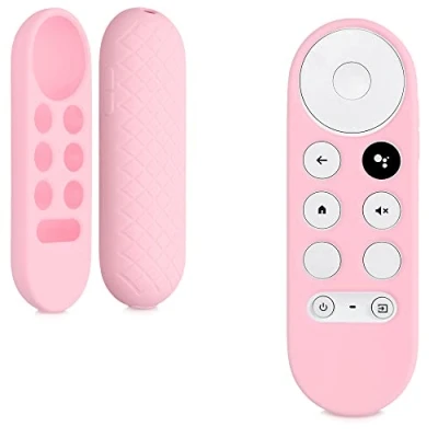 Abbildung von kwmobile Hülle Fernbedienung kompatibel mit Google Chromecast 2020 4K / 2022 HD Silikon Case für TV Zubehör in Altrosa