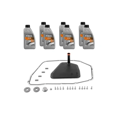 Abbildung von VAICO V10 3229 Teilesatz, Ölwechsel Automatikgetriebe mit Dichtung Dichtring, Ölmenge für Standardölwechsel AUDI: A6 C6 Avant, A4 B8 Avant