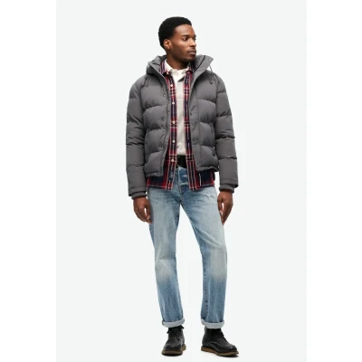 Abbildung von Superdry Everest Hooded Puffer Winterjacke, Herren, Größe: Medium, Charcoal