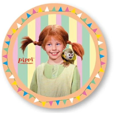 Abbildung von Essbarer Tortenaufleger &quot;PIPPI LANGSTRUMPF&quot; 20cm // Pippi Langstrumpf