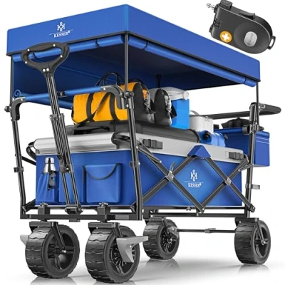 Abbildung von KESSER Bollerwagen, Bollerwagen faltbar GT9000 mit Dach Handwagen Transportwagen