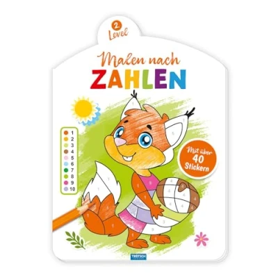 Abbildung von Trötsch Malen nach Zahlen 2. Level Malbuch: Malbuch Beschäftigungsbuch Ausmalbuch