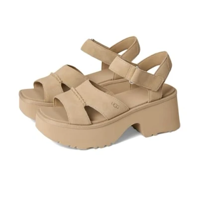 Abbildung von UGG NEW Heights Ankle Strap Plateausandalette, Damen, Größe: 41, Mustard seed Schuhe