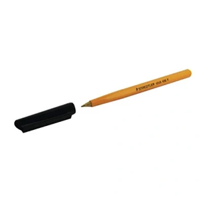 Abbildung von STAEDTLER Stick 430 Kugelschreiber feine Spitze schwarz / gelb, 10 Stück (1er Pack)