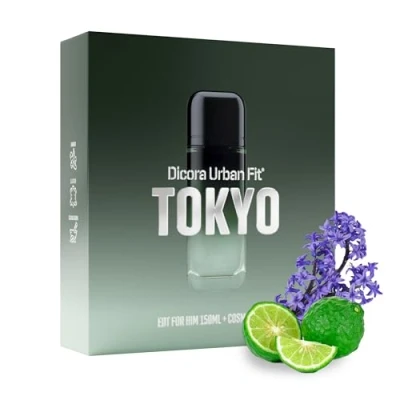 Abbildung von DICORA URBAN FIT Set Tokyo for HIM + NECESER Herrenparfüm EDT 150 ml Männerduft Ingwer, Bergamotte, Lavendel, Leder, Bernstein, Sandelholz Geschenkset