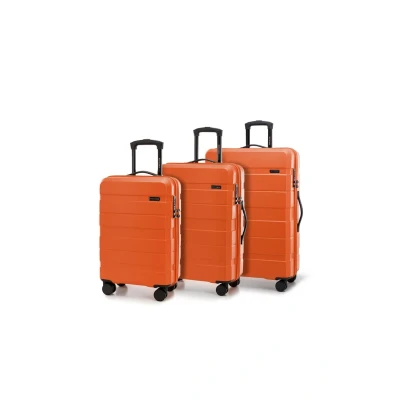 Abbildung von WITTCHEN COMODO Line Kofferset Reisekoffer Hartgepäck aus ABS TSA Schloss Größe (S+M+L) Orange