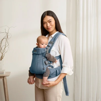 Abbildung von BabyBjörn Babytrage Harmony, Gewebt Melange, Blau