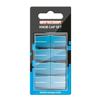 Abbildung von Reloop KNOB CAP Set BLUE 8 Caps, Gummierung für mehr Grip, kompatibel mit vielen DJ Mixern und Controllern, blau,