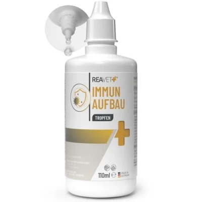 Abbildung von ReaVET Immun Aufbau Tropfen für Hunde &amp; Katzen 110ml Stärkung des Immunsystem, Abwehrkraft I Vitamine Multivitamin Liquid Wertvolle, rein natürliche Mineralien