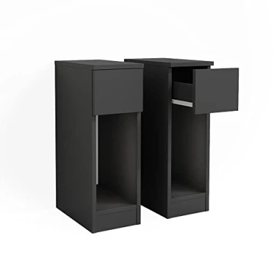 Abbildung von Vicco Nachtschrank Enton, Schwarz, 20 x 59.5 cm 2er Set