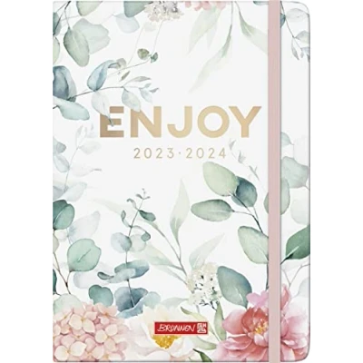 Abbildung von BRUNNEN Schülerkalender „Eucalyptus“ 2023/2024 2 Seiten = 1 Woche A5 weiß