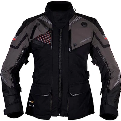 Abbildung von Modeka Panamericana 2 Damen Motorrad Textiljacke (Black/Dark Grey,46)