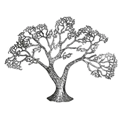 Abbildung von Gilde Handwerk Wanddeko Deko Wandrelief Baum Wandbild Wandbaum silber Metall 68062
