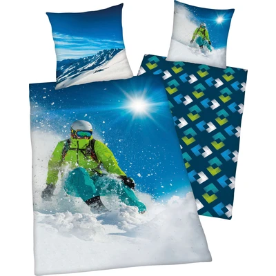 Abbildung von Herding Young Collection Wendebettwäsche &quot;Skifahrer&quot;, mit tollem &quot;Skifahrer&quot; Motiv