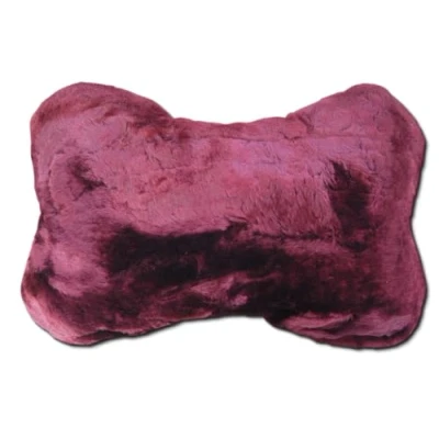 Abbildung von Reissner Lammfelle Nacken X BOR ergonomische Nackenstütze Nackenkissen Nackenschutz für Auto &amp; Wohnmobil Echtes Merino Lammfell Farbe rot