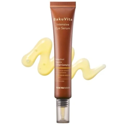 Abbildung von THANKYOU FARMER BakuVita Intensive Eye Serum 30ml Retinol Alternative Bakuchiol, Vitamin C Augencreme, E, Koreanische Augencreme für feine Linien